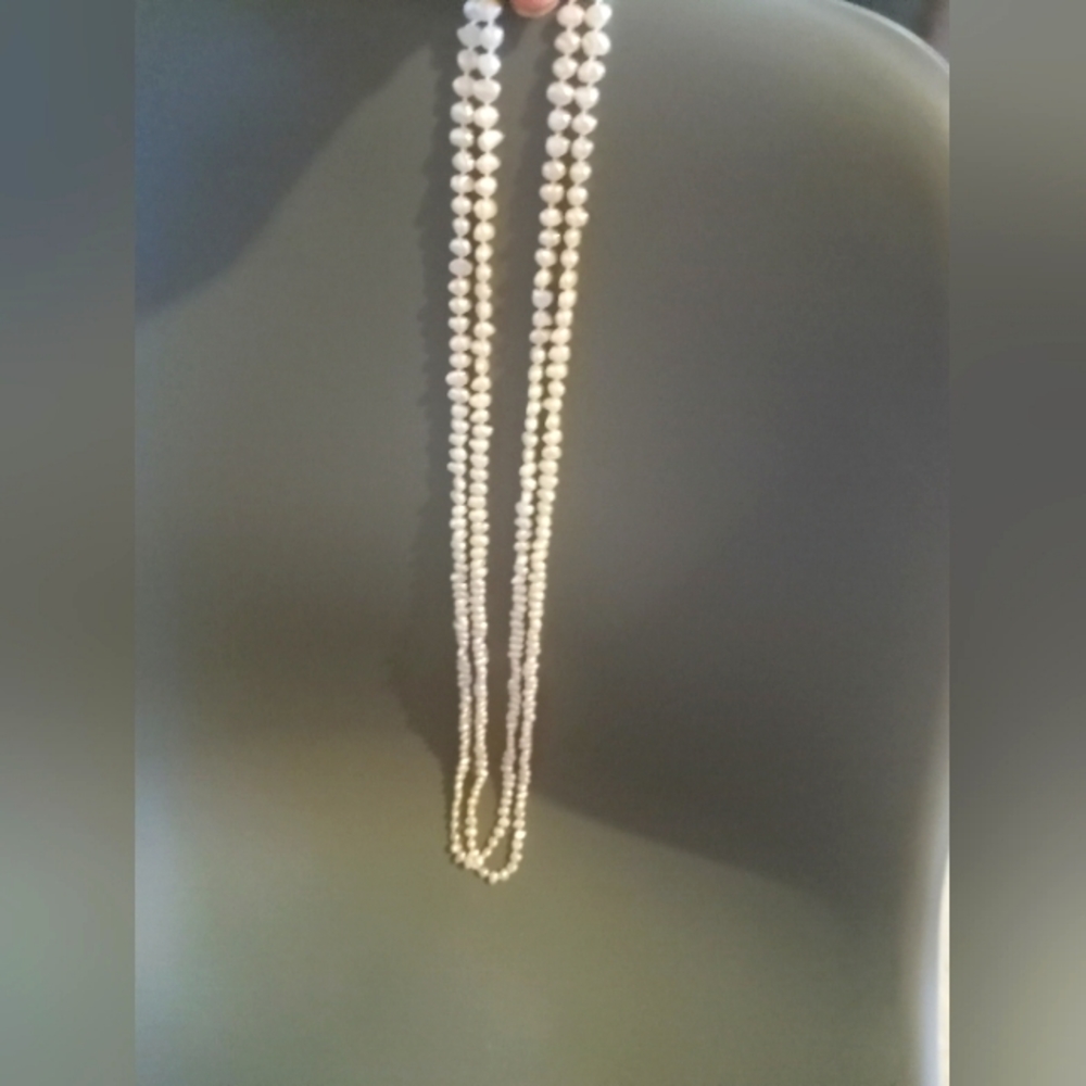 A faux white necklace